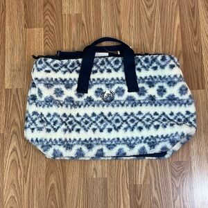 PINK Victoria's Secret Blue and White Travel Bag